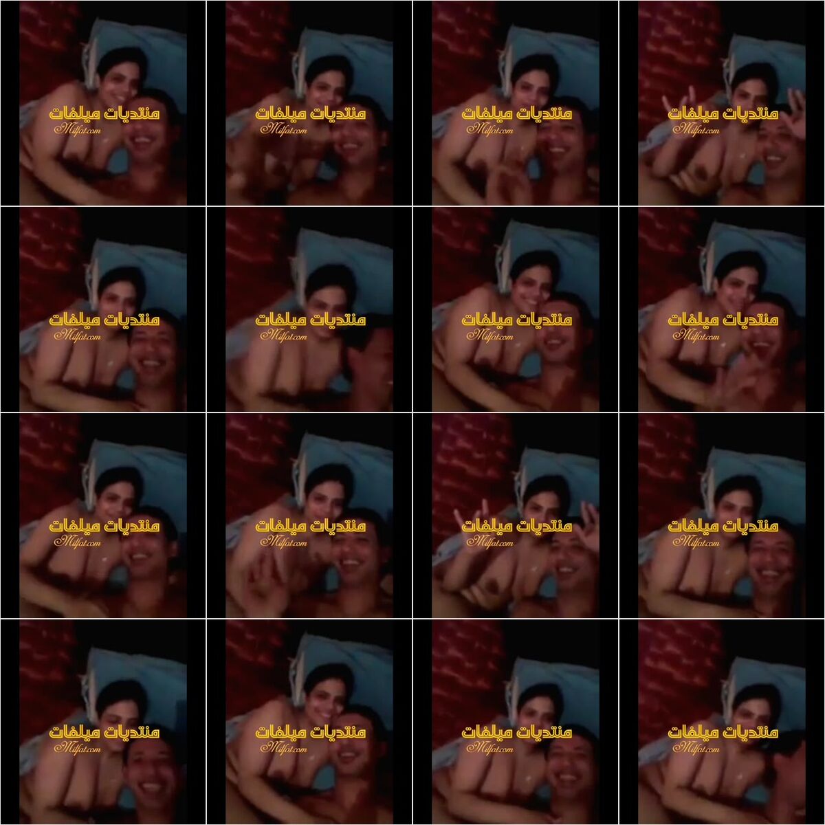 لبوه فاجره وعشيقها ملط بيصورها لجوزها وتقوله خد