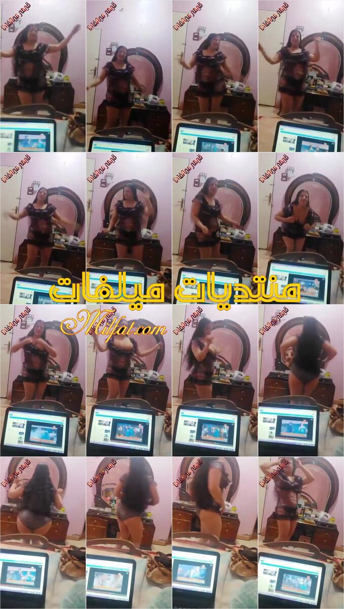 من حصريات – سهره هز ورقص ومتعه للبوه مصريه مع عشيقها يشغلها اغانى على اللابتوب ويصورها وتطلعله بزازها وهى بتهز