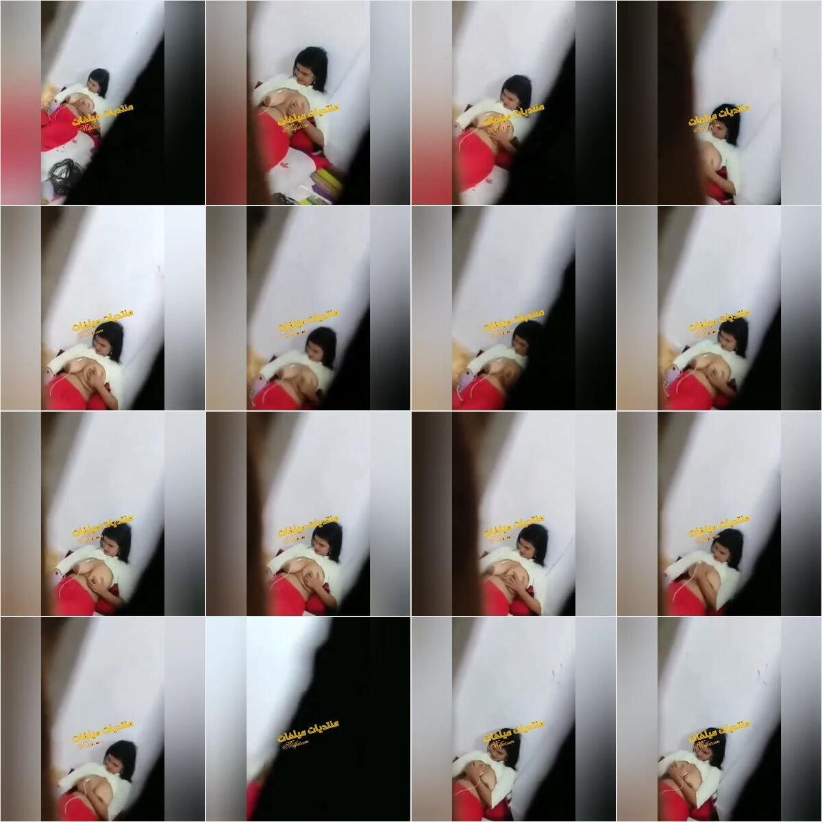 ديوث فاجر بيتجسس علي اخته وهي بتكلم دكرها فيديو وبتلعب فصدرها يهيجان