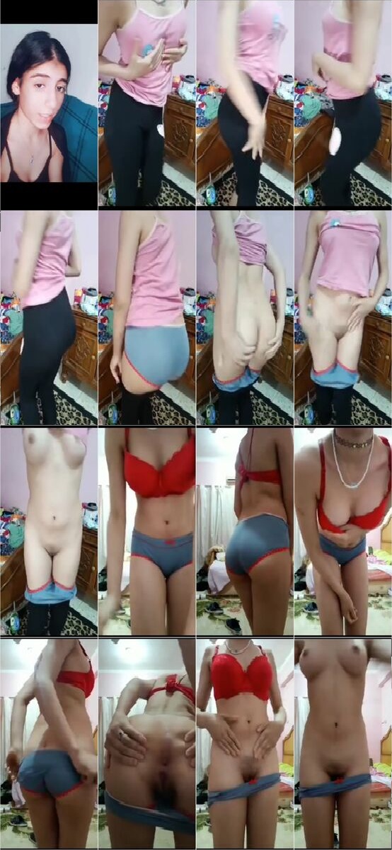 تسريب مقط لنودز 14 سنة من تيك توك تقلع ملط وتفرج حبيبها جسمها وتلعب ف بزازها وكس