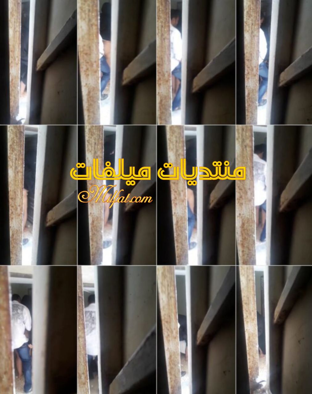 واد فاجر بيتجسس علي جارو وهو زانق لبوه علي السطح وبينكها