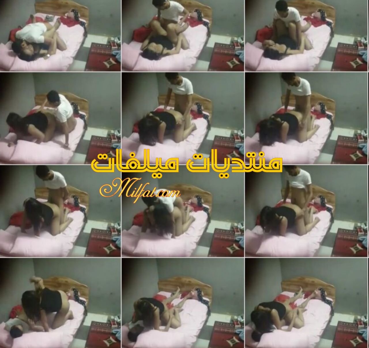 تجسس من شقه دعاره الواد زانق اللبوه علي السرير وتعشرها