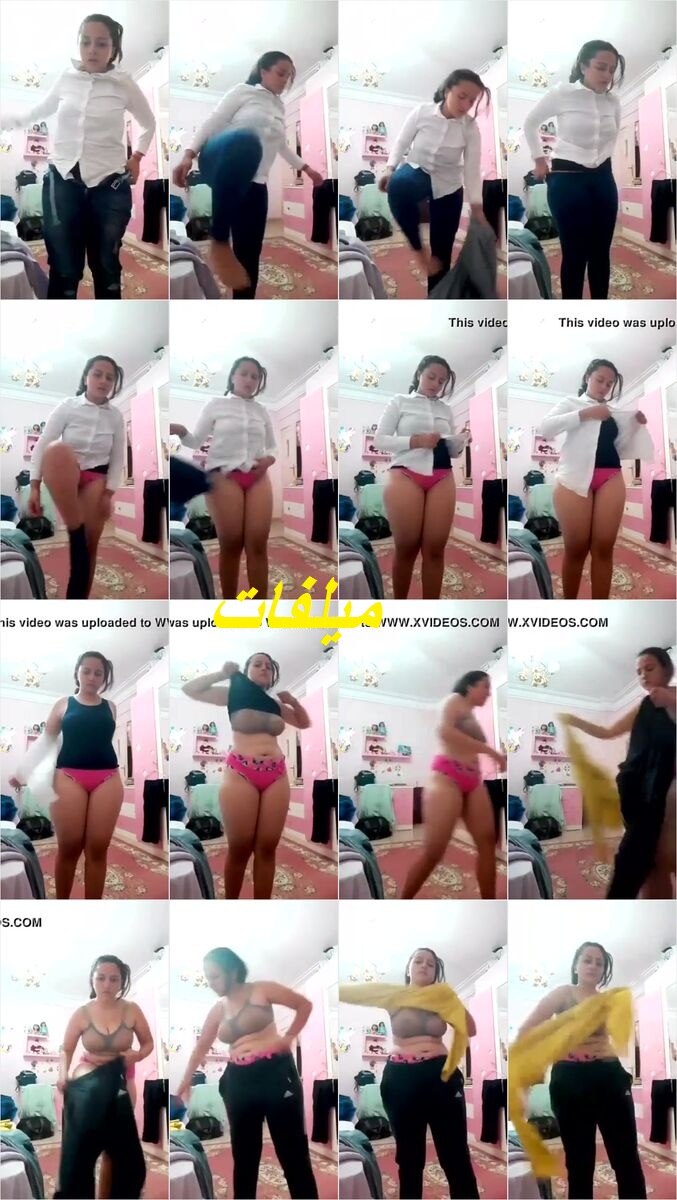 بنوته رجعت من بره قلعت كل ملابسها واتصورت فيديو لى عشيقها عشان تمتعه  بلحم جسمها