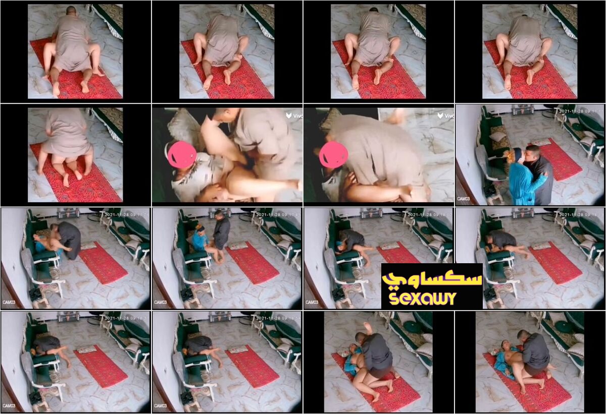 تصوير مخفى نيك مرات_صاحب الفيل مع البواب دخل عليها هى وحدها هاتك بوس فيها لحد مقلعها الروب وفشخ كوسها نيك على الارض .