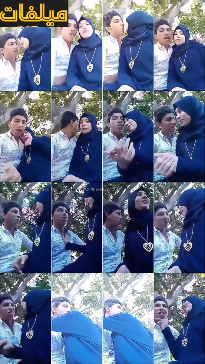 شاب محظوظ واخد صاحبته في حتة هادية في الجنينة وعمالين يبوسوا في بعض ويقفش في بزازها