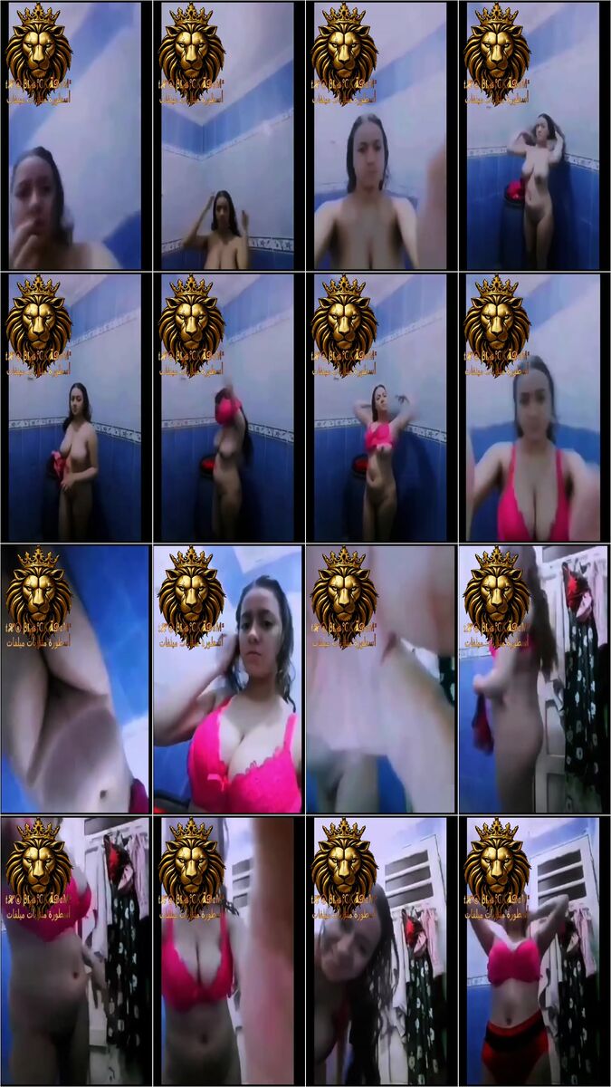 الشرموطه المصريه فرح بطل الابطال تمتع عشيقها من الحمام بمدفعين بزاز لبن