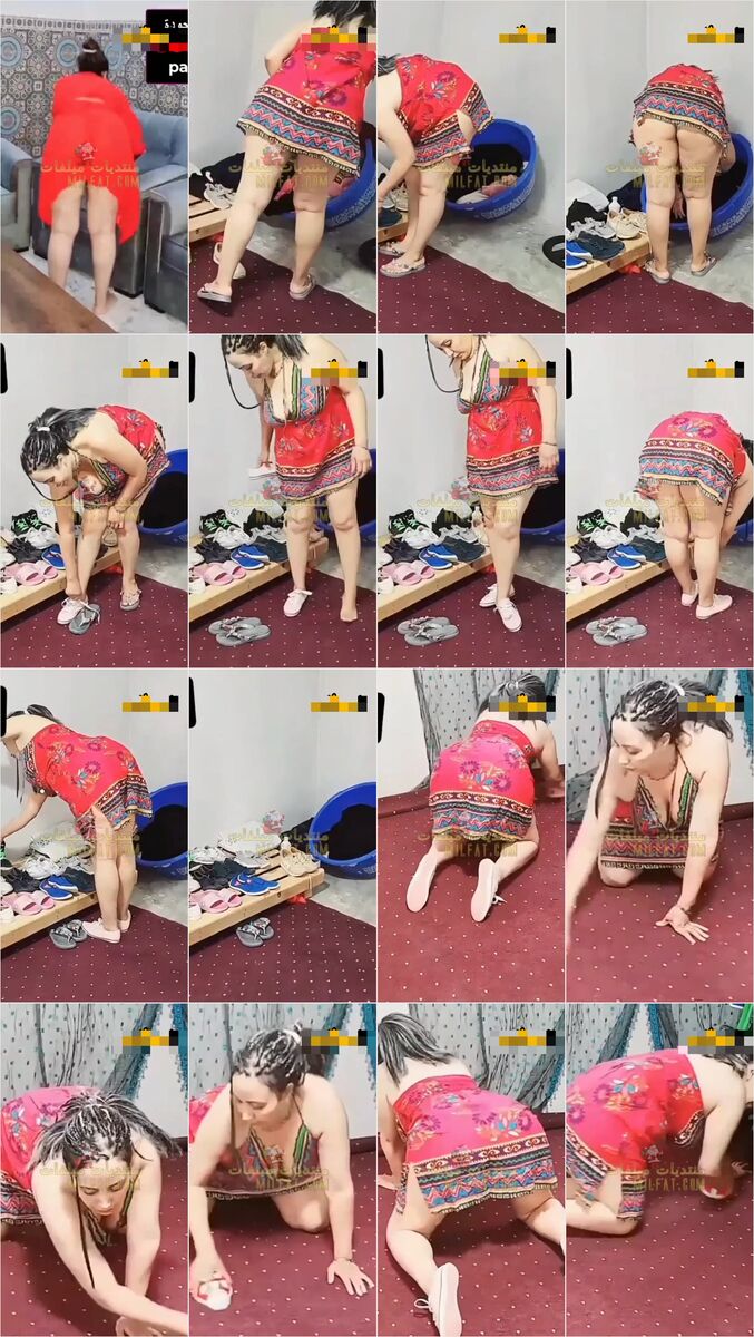 روتينى هناء ام جسم زى القشطه لابس كاش مايوه وكوسها باين هى وبتوطى تنطف