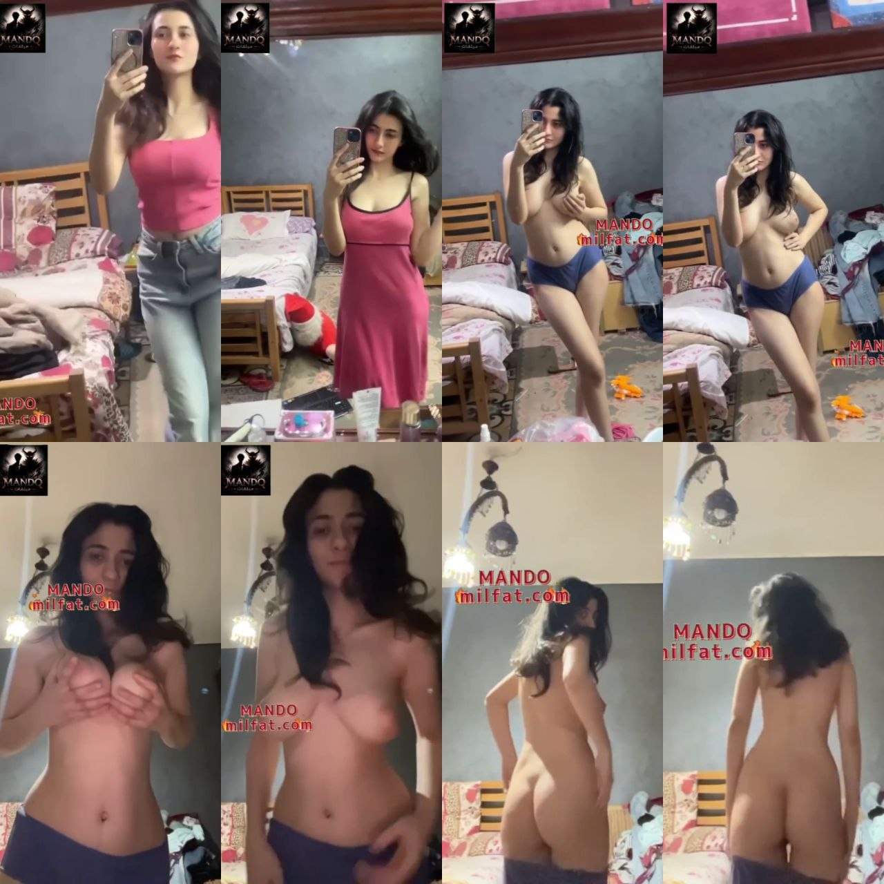 جديد كامل بنوته مصريه كيوته بجسم فرنساوي تصور نفسها في المرايه وهي بتقلع وتفرج عشيقها علي بزازها الحلوه وترضع منها وتقفش في طيزها