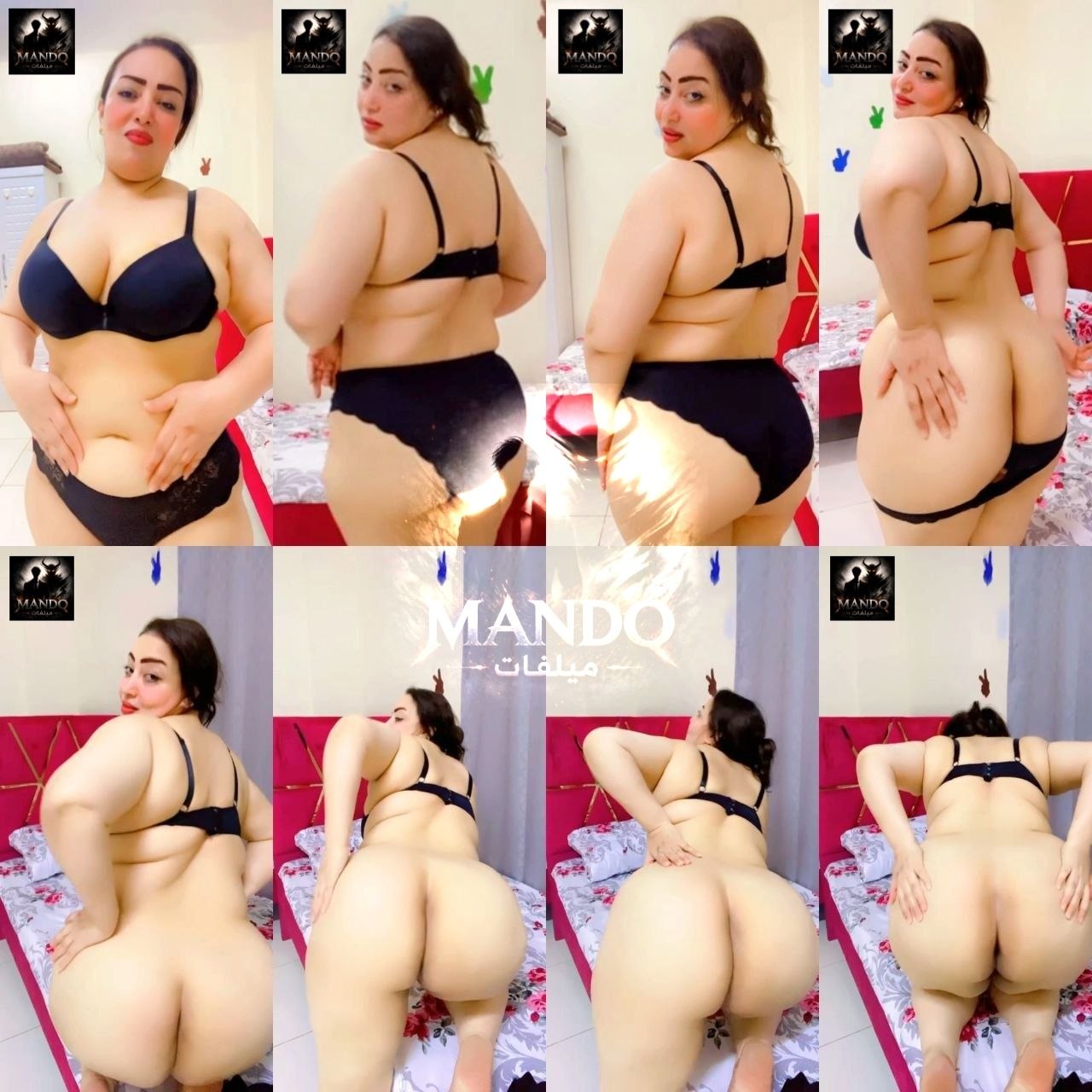 فيديو عرض لشرموطه ملبن بجسم مربرب تلعب في كسها وطيزها وتفرك في بزازها وتفرج عشيقها